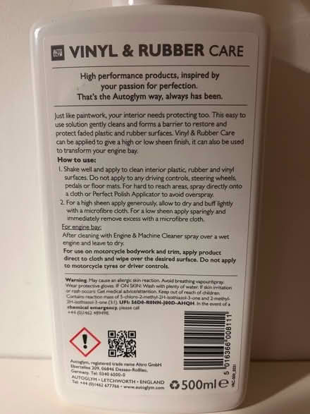 Photo of free Car vinyl and rubber care spray (Woking GU22) #2