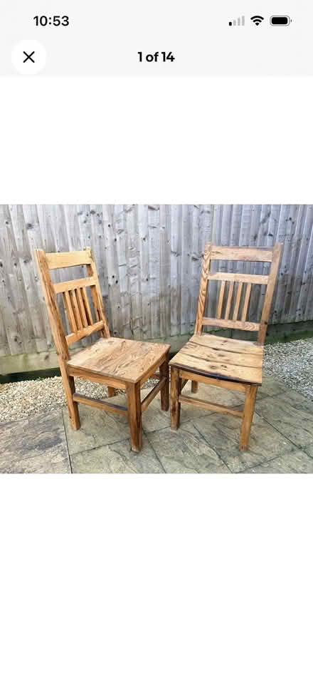 Photo of free 2 large heavy dining chairs (Mongewell OX10 8FP) #1