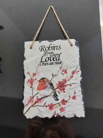 Photo of free Robin hanging slate decoration (Wrose BD2) #1