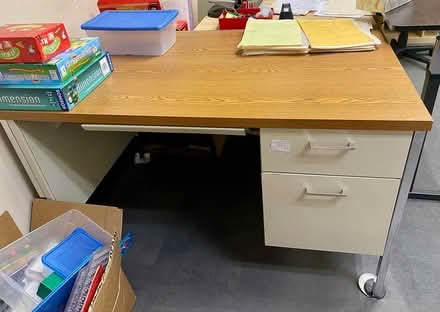 Photo of free 2 drawer metal desk (Downtown) #1