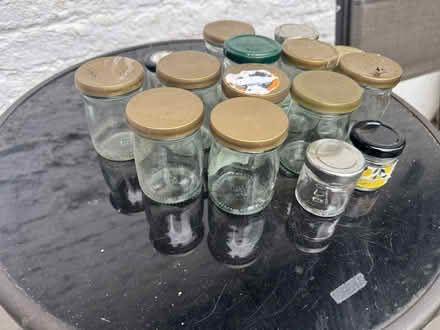 Photo of free 15 small glass jars with lids (Elephant and Castle) #1