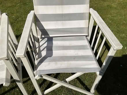 Photo of free Outdoor table + director chairs (Esher) #3