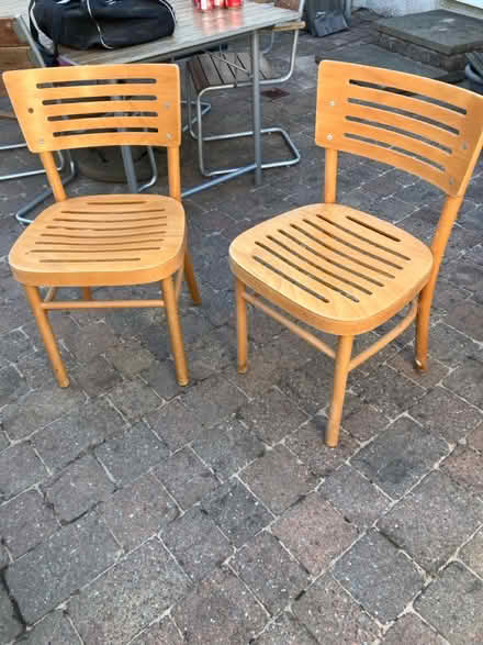 Photo of free Two sturdy wooden chairs (Eaglesham G76) #1