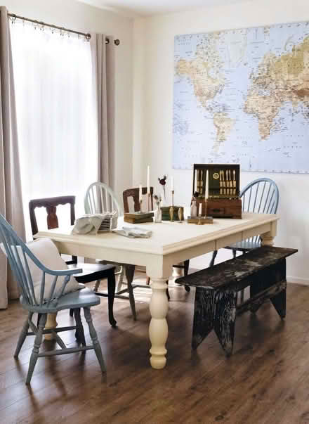 Photo of chairs, benches, tables + fabric (North Spokane) #1
