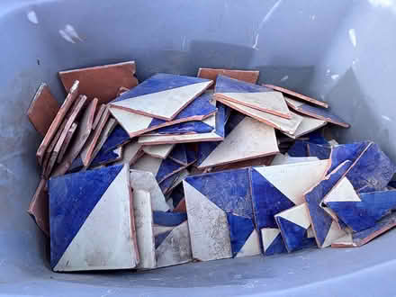 Photo of free Broken Talavera tile DOWNTOWN (Downtown Las Vegas) #1