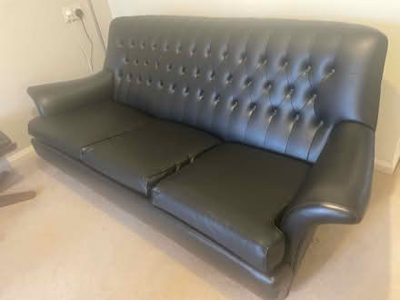 Photo of free Faux leather sofa (Uxbridge) #2