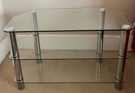 Photo of free Glass/Chrome TV stand (Eastbourne BN21) #1