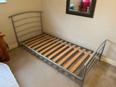 Photo of free Single Metal Bed Frame (New Malden KT3) #1