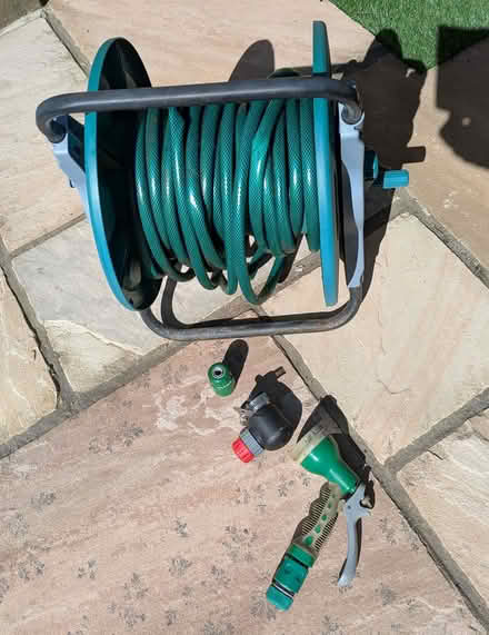 Photo of free Hose reel with hose and fittings (Shipley BD18) #1