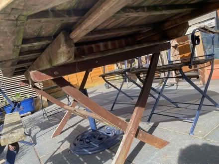 Photo of free Old garden table and chairs (Steventon OX13) #3