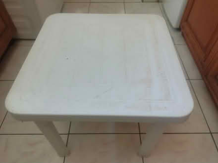 Photo of free Small white plastic table (TW7 4) #1