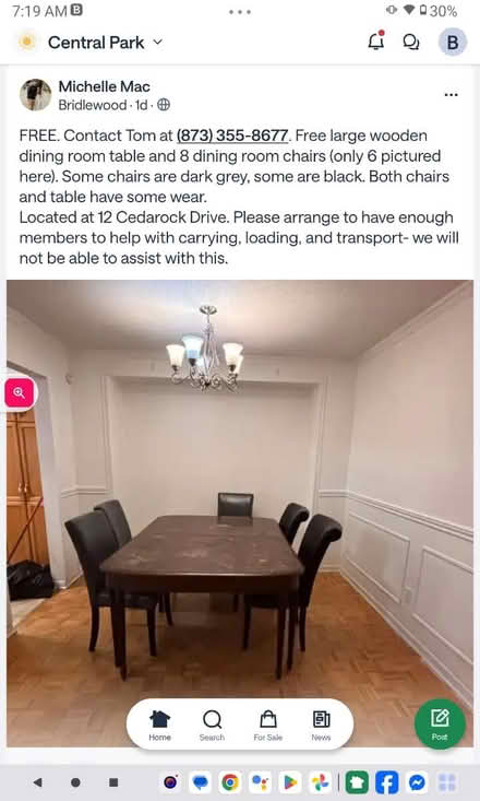 Photo of free Dining Table & Chairs (Kanata) #1