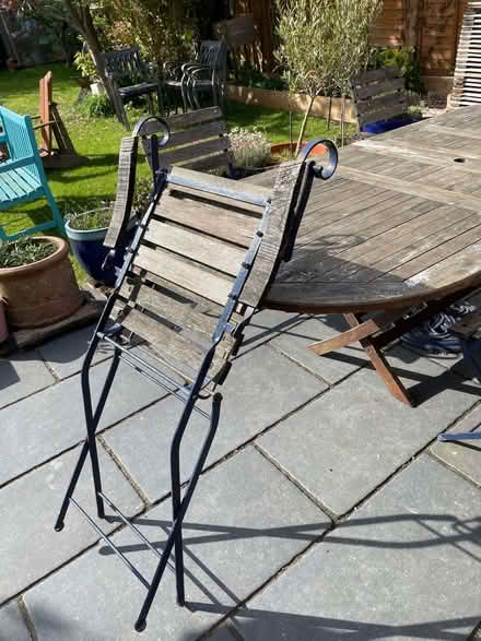 Photo of free Old garden table and chairs (Steventon OX13) #2