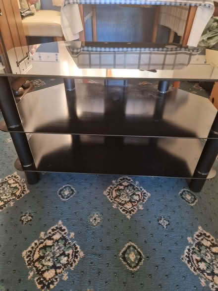 Photo of free Smoked glass TV stand (Ashton-U-Lyne OL6) #2