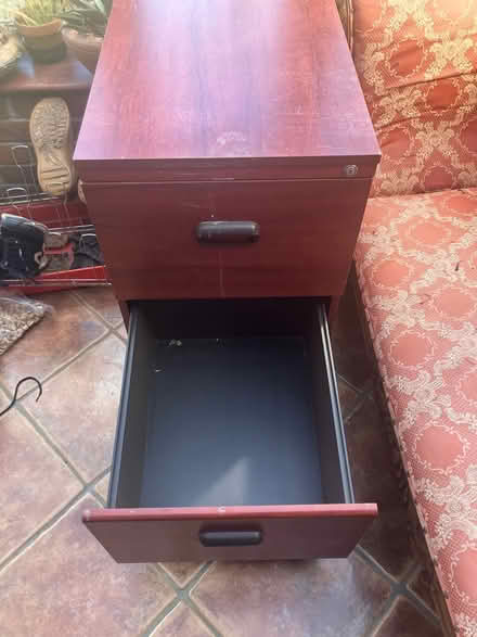 Photo of free 2 Drawer wooden filing cabinet (hungerford rg17 0aw) #2