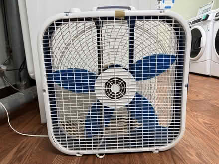Photo of free Lasko box fan that needs repair (1075 Valencia Avenue) #2