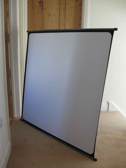 Photo of free Boots 50" x 50" projector screen, designed to stand on floor (Colby CA16) #2