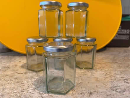 Photo of free 6 storage jars unused 4” tall (Welling DA16) #2