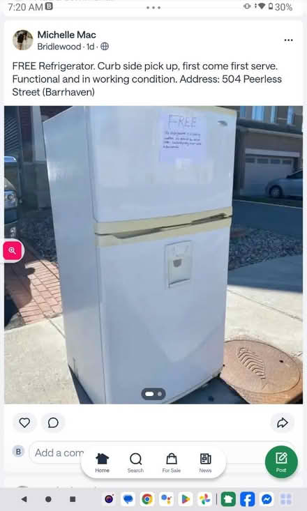 Photo of free Fridge (Baarhaven) #1