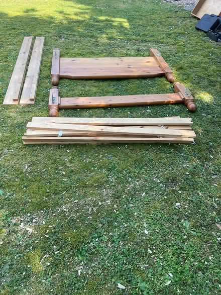 Photo of free Pine double bed (MK17 9BP) #2