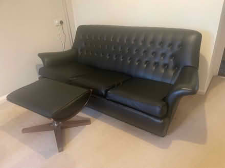 Photo of free Faux leather sofa (Uxbridge) #1