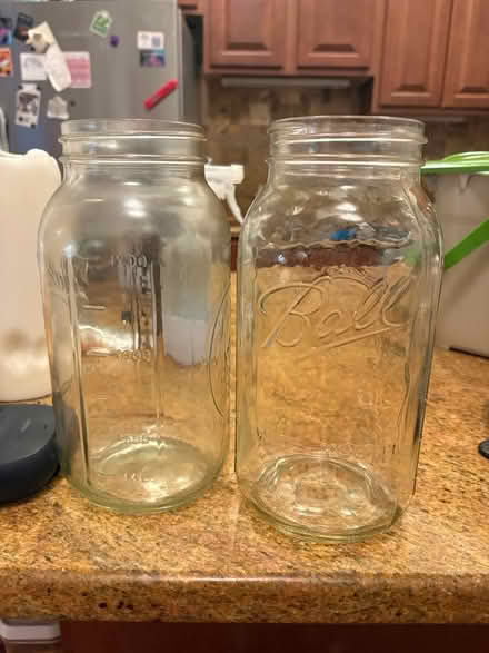Photo of free Two large mason jars w/o lids (Boston) #1