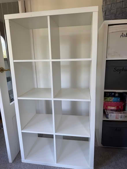 Photo of free IKEA KALLAX Shelving unit, white, 77x147 cm (Badsworth WF9) #1