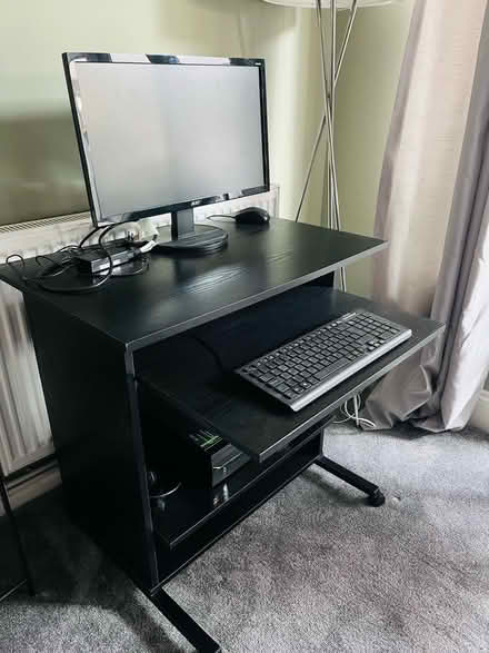 Photo of free Black ash computer desk (Gosport PO12) #3