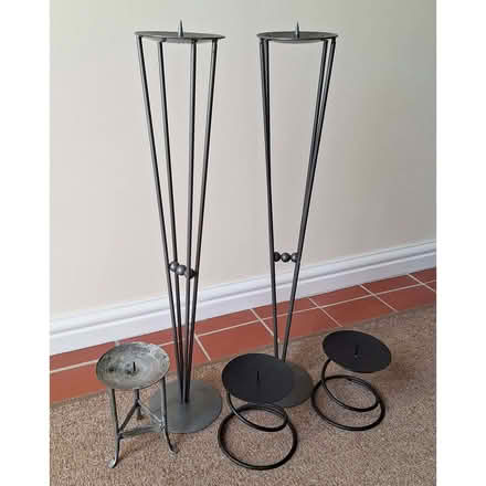 Photo of free Metal Pillar Candle Holders (Waterlooville PO8) #1
