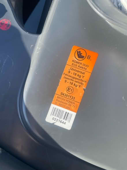 Photo of free Car seat (Hasland S41) #2