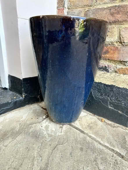 Photo of free Blue ceramic planter (44cm tall) (Nw6 5JL) #1