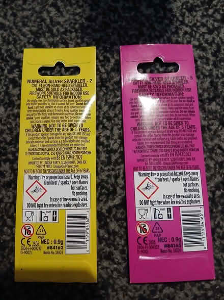 Photo of free 11cm tall Sparkler Birthday Candles (Barclay Hills BB11) #2