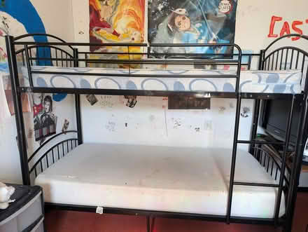 Photo of free Single black metal bunk beds (Wallasey CH44) #1