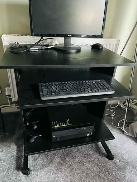 Photo of free Black ash computer desk (Gosport PO12) #2