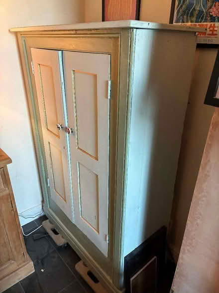 Photo of free French farmhouse style wooden cupboard (Belper DE56) #1