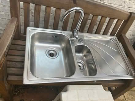 Photo of free Stainless Steel 1 1/2 Sink Top With Mixer Tap Etc. (Kingsdown Park CT5) #1