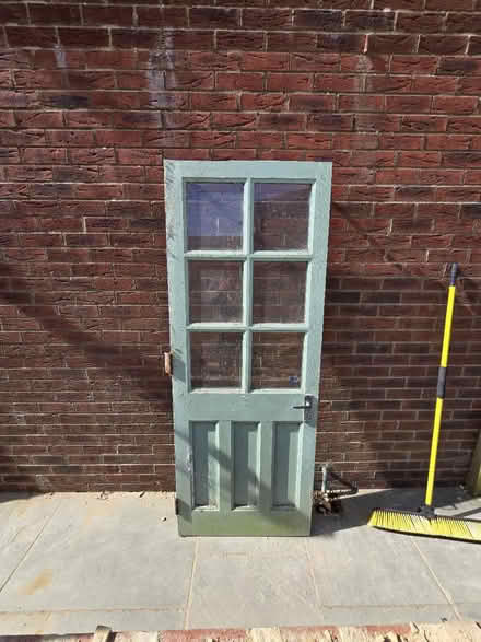 Photo of free Wooden door with 6 glass panels (St Leonards TN38) #2