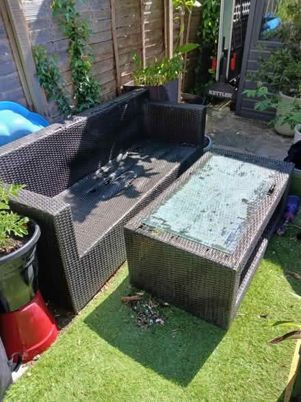Photo of free Garden furniture (sofa and table) (South Norwood SE25) #1