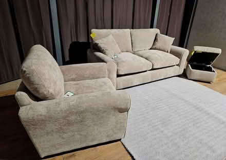 Photo of free 3 Seater Sofa, Armchair/Footstool (Westminster W1K) #1