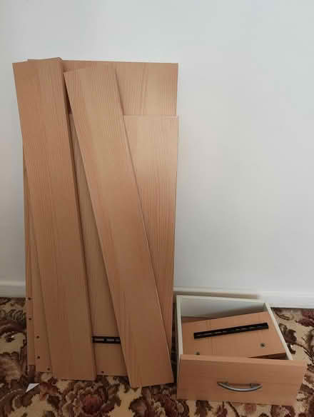 Photo of free Small wooden desk single drawer good condition disassembled (Sparkbrook B11) #1