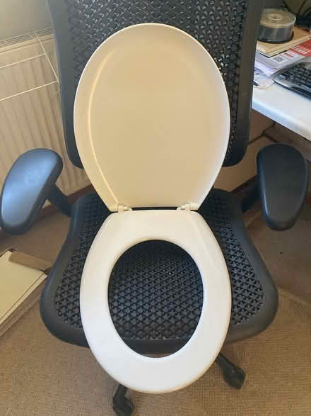 Photo of free White plastic lavatory seat (Horspath (OX33)) #1