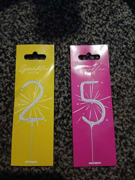 Photo of free 11cm tall Sparkler Birthday Candles (Barclay Hills BB11) #1