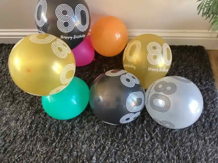 Photo of free Ten “80” inflated balloons (Basildon SS14) #1