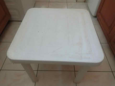 Photo of free Small white plastic table (TW7 4) #2