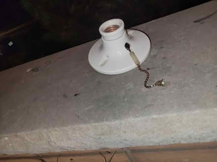 Photo of free Ceramic pull-chain light fixture (Downtown / Gage Park) #1