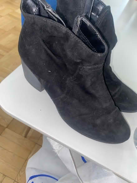 Photo of free Black sued booties 7 1/2 (Crumble cookie on w74th) #1