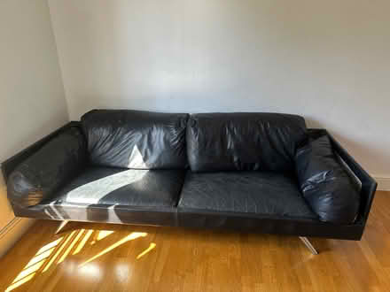 Photo of free Black leather sofa (Wycombe centre HP13) #1