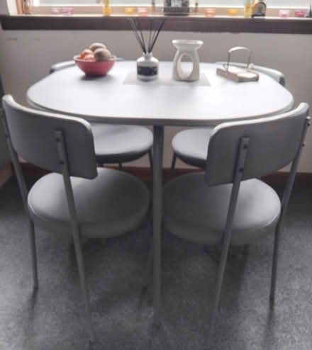 Photo of free Small grey kitchen table and chairs (Carnoustie) #1