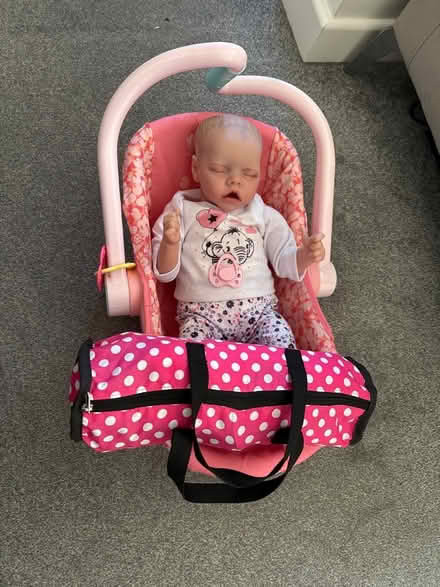 Photo of free Realistic baby, with carrier and a cot (The Scotlands WV11) #1