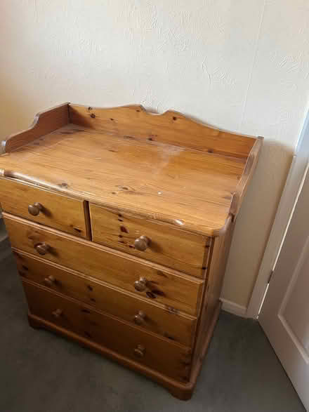 Photo of free Wooden chest of drawers (Borehamwood WD6) #1